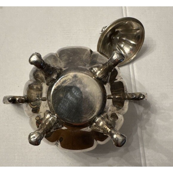 Vintage Sheridan Art Deco Silver on Copper Sugar and Creamer 3 Piece Set Footed - Picture 12 of 12